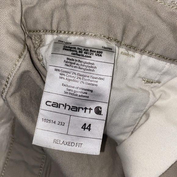 CARHARTT Shorts Men’s Size 44 CARHARTT Relaxed Fit Canvas Shorts 102514 232 - Picture 5 of 13